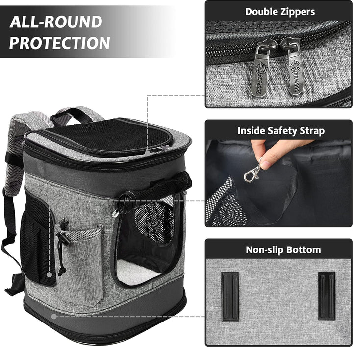 Kato Tirrinia Haustier Hund Träger Rucksack, Haustier Tragetasche mit Mesh für mittelgrosse Hunde Ka