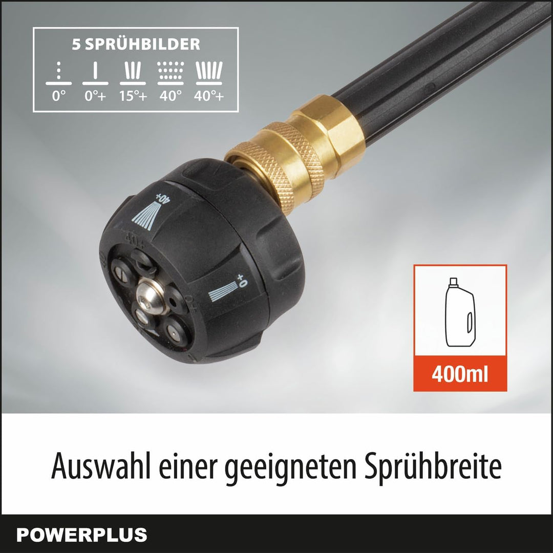 Powerplus Dual Power Akku-Hochdruckreiniger POWDPG80621-20 V Terrassenreiniger, Start/Stopp-Funktion