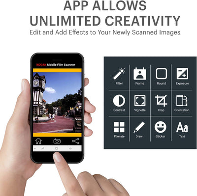 KODAK Mobiler Filmscanner – Scannen und speichern Sie alte 35-mm-Filme und Dias mit Ihrer Smartphone
