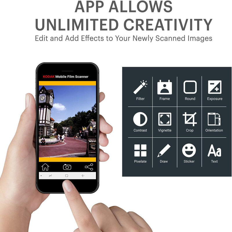 KODAK Mobiler Filmscanner – Scannen und speichern Sie alte 35-mm-Filme und Dias mit Ihrer Smartphone
