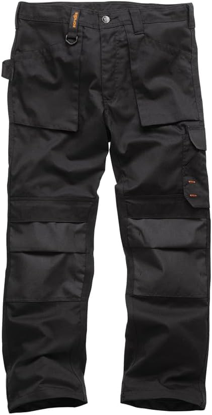Scruffs Herren Arbeiter Hose, Schwarz Arbeitshose 42W / 32L Schwarz (Black 001), 42W / 32L Schwarz (