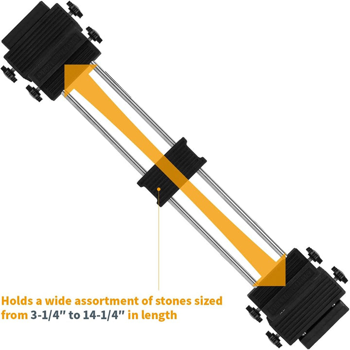 POWERTEC 71671 Schleifstein-Basishalter, verstellbare Spülbeckenbrücke 8,9 cm bis 36,6 cm, rutschfes