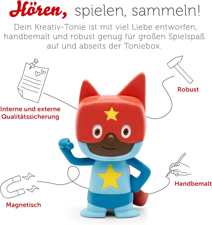 tonies Hörfigur für Toniebox, Kreativ Superheld, zum Selbstbespielen, 90 Minuten Speicher für eigene