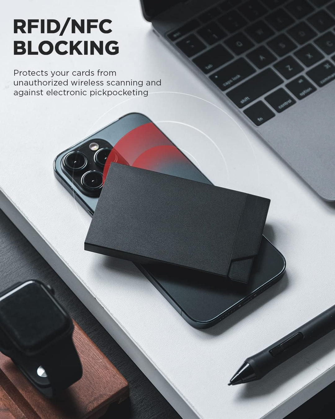 VULKIT Kartenetui Herren Metall Pop Up Kreditkartenetui Damen RFID Blocker Kartenhülle Slim Geldbörs