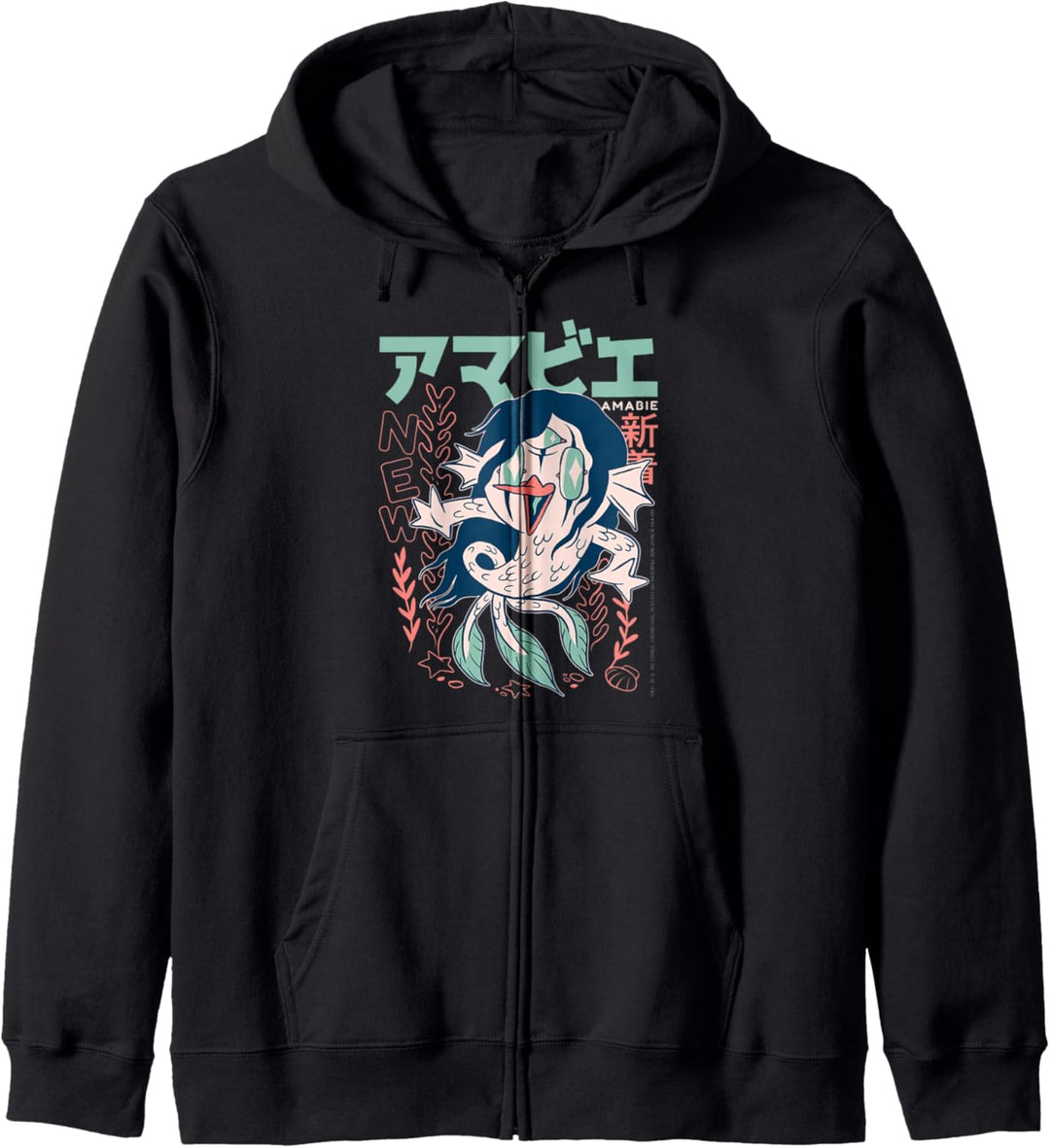Amabie Japanese Yokai Kapuzenjacke