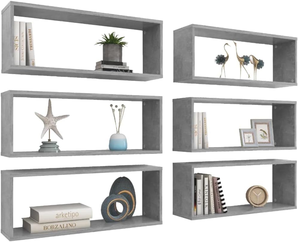 vidaXL 6X Würfelregal Wandregal Hängeregal Cube Lounge CD Regal Dekoregal Bücherregal Schweberegal W