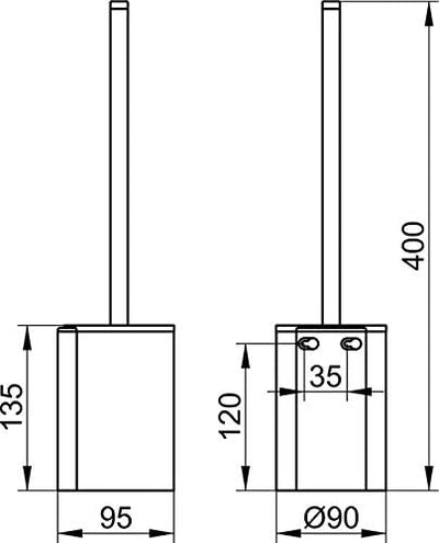 Keuco 14972170200 Plan Bürstengarnitur Aluminium silber eloxiert