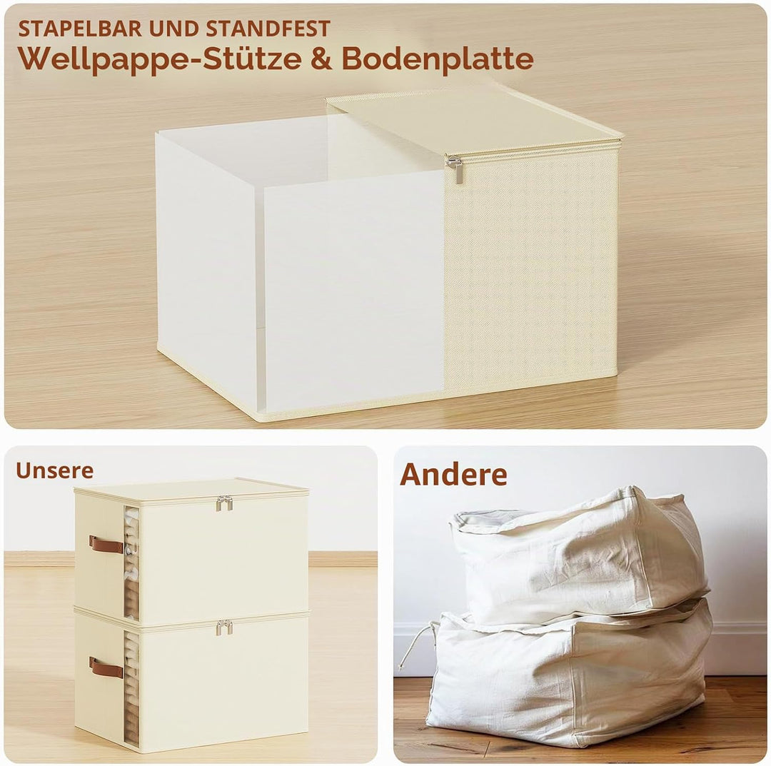 Aufbewahrungsbox für Kleidung mit stabilem Rahmen, faltbare Stoff-Organizerbox für Umzüge, Pullover-