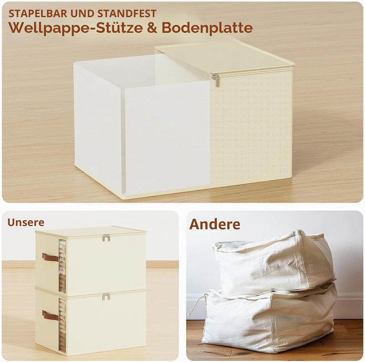 Aufbewahrungsbox für Kleidung mit stabilem Rahmen, faltbare Stoff-Organizerbox für Umzüge, Pullover-