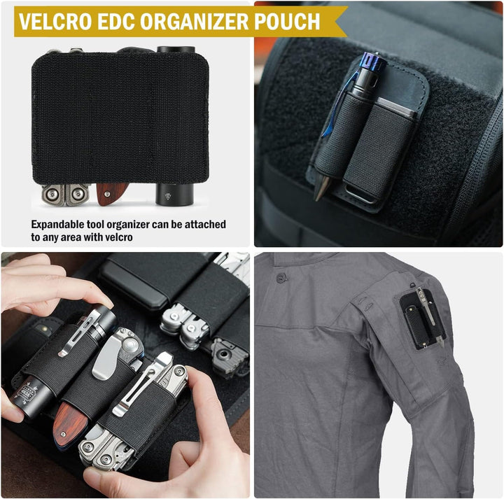 VIPERADE PL6 Elastischer EDC Organiser Klein Klett Organizer Insert,Modulare Elastische Schleife Pan