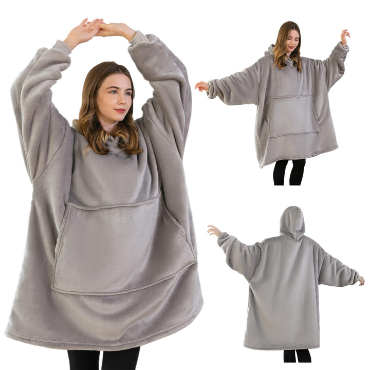 Good Nite Hoodie Decke mit Elastische Hülse Kuschelpullover, Oversize Hoodie Decken Pullover Kuschel