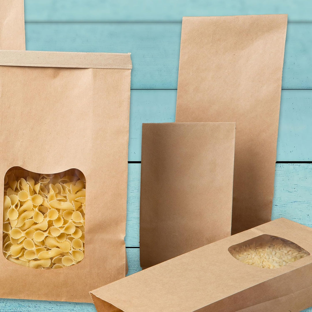 BIOZOYG kleine Kraftpapier Tüten I Braune Papiertüten Geschenktüten Bio I Papier Tüte mit Boden recy