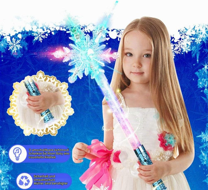 Schneeflocke leuchtenden Zauberstab, Prinzessin Cosplay Fee Stick leuchtenden Zauberstab Geburtstag