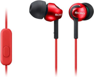 Sony NW-E394 Walkman 8GB (Speicherung von Fotos, UKW-Radio-Funktion) rot & MDR-EX110APR In-Ear-Kopfh