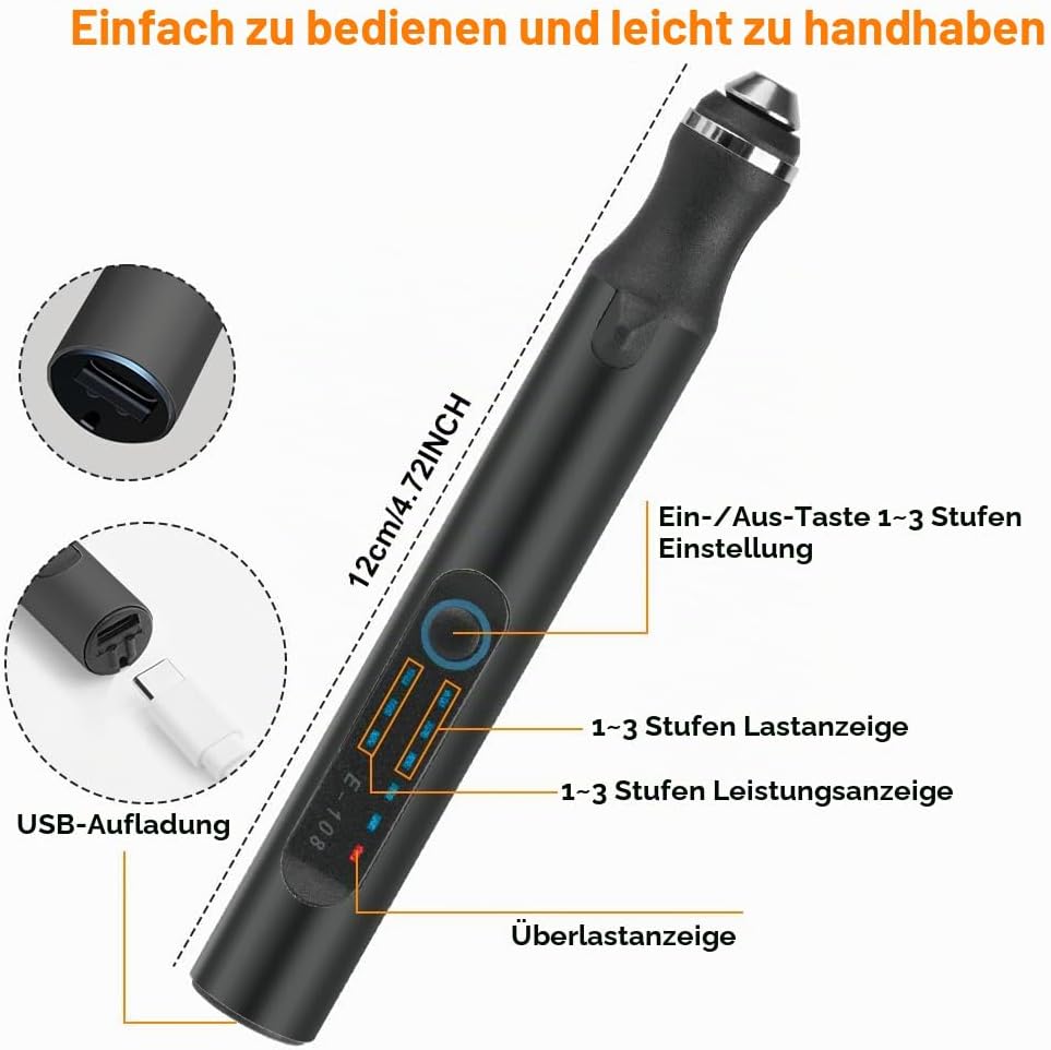 Ainiv 3-Gang-Elektro-Mini-Bohrstift, Wiederaufladbare DIY Handbohrer Elektrisch, Mini Bohrmaschine m