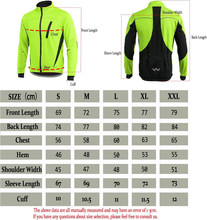 HOMTOL Herren Fahrradjacke Polarfleece-Futter Wasserdicht Winter Thermal Radjacke winddicht regenfes