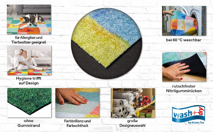 wash+dry Fussmatte, Cozy Cabin 60x85cm, innen und aussen, waschbar 60x85cm Bunt, 60x85cm Bunt