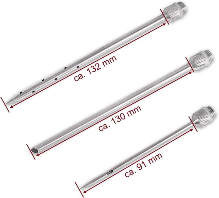 Beeketal 'PSB-60' Profi Gastro Fleischspritze Edelstahl 50 ml - Set inkl. 3 x Pökelnadeln, 2x Reinig