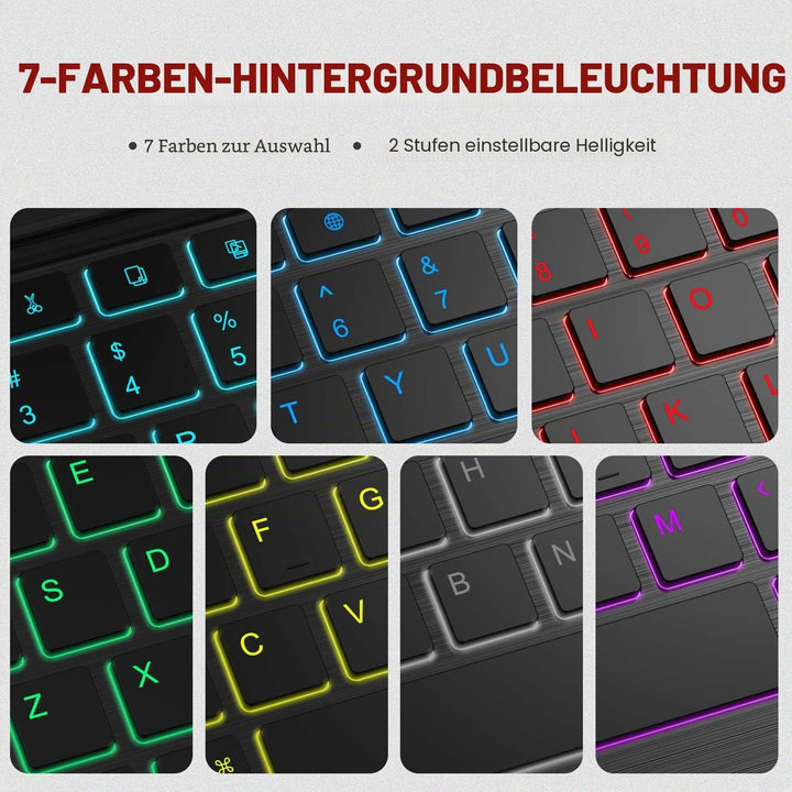 FINTIE Beleuchtete Tastatur Hülle für Samsung Galaxy Tab A8 10.5 Zoll 2022/2021 SM-X200/X205/X207 -