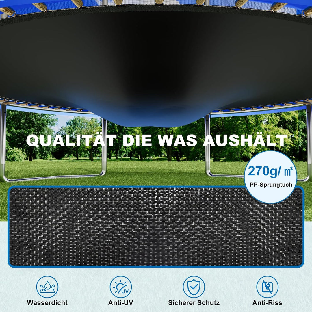 Devoko Trampolin Outdoor Ø 183/228/305/366 GS-Zertifikat Indoor Trampolin Kinder Gartentramp