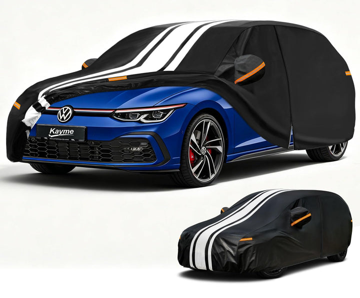 Kayme Robuste Autoabdeckung Wasserdicht, Outdoor Vollgarage Autoplane – Schutz vor Regen, Schnee, UV