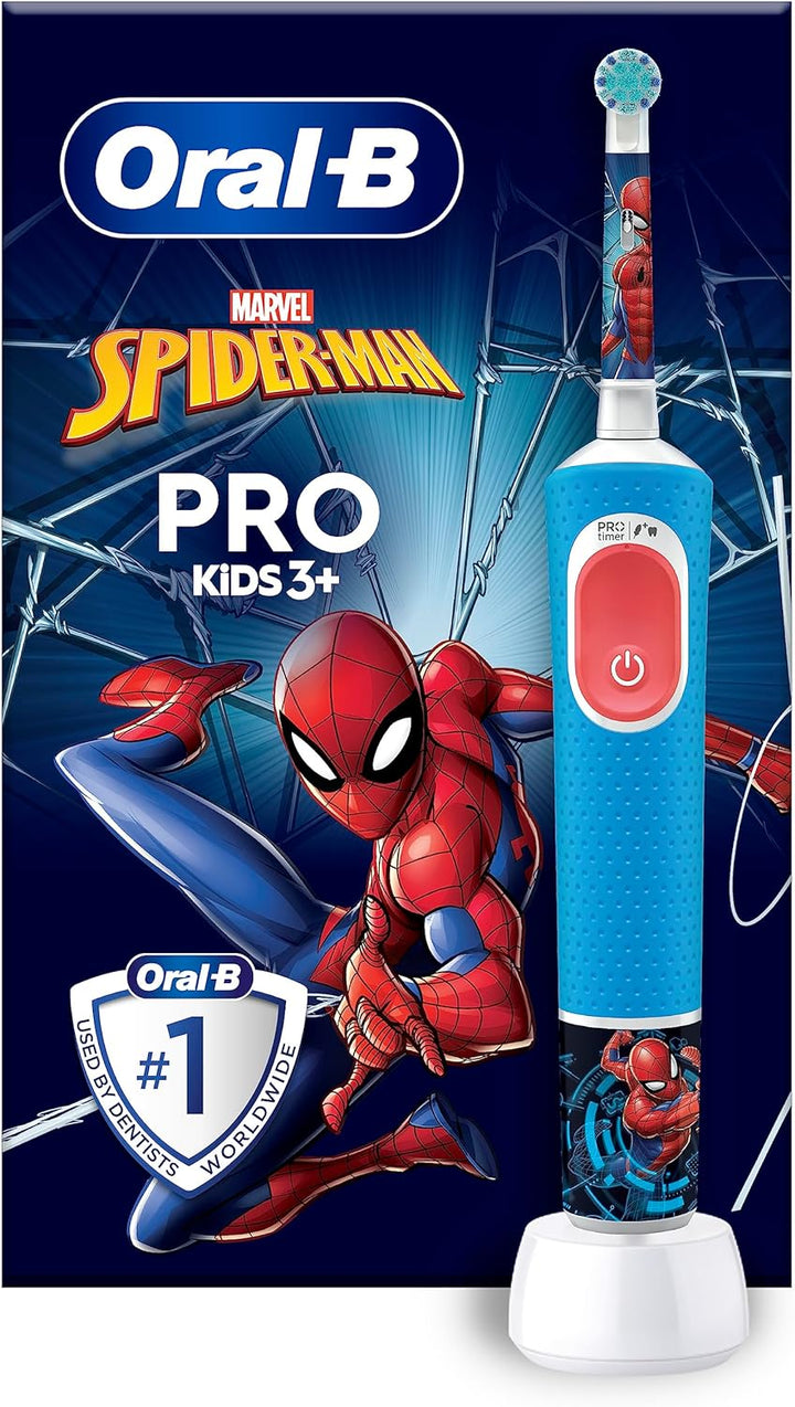 Oral-B Pro Kids Spiderman Elektrische Zahnbürste/Electric Toothbrush für Kinder ab 3 Jahren, inklusi