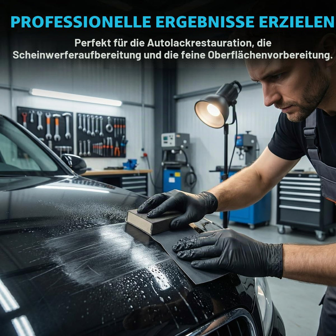 27 Stück Schleifpapier Nass und Trocken 400 600 800 1000 1200 1500 2000 2500 3000 Körnung Sandpapier