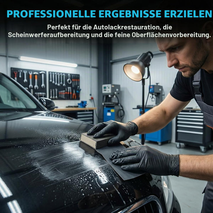 27 Stück Schleifpapier Nass und Trocken 400 600 800 1000 1200 1500 2000 2500 3000 Körnung Sandpapier