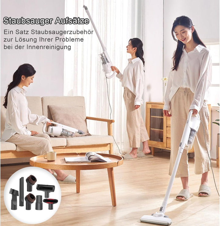 7 Stück Staubsauger Aufsätze, Staubsaugeraufsätze, Geeignet für Staubsauger mit 32-35 MM Innendurchm