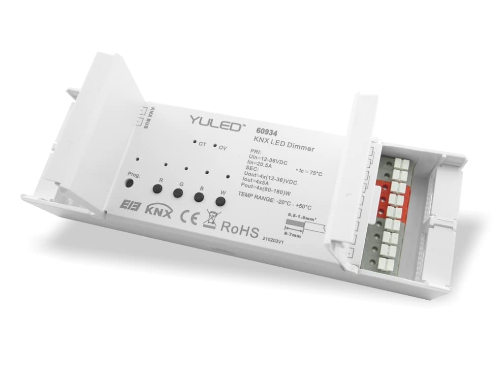 SR-KNX-ONW-4CH KNX LED Controller, 4 Kanäle, 4x 5A, DC 12-36V - Hochwertiger KNX-LED-Controller mit