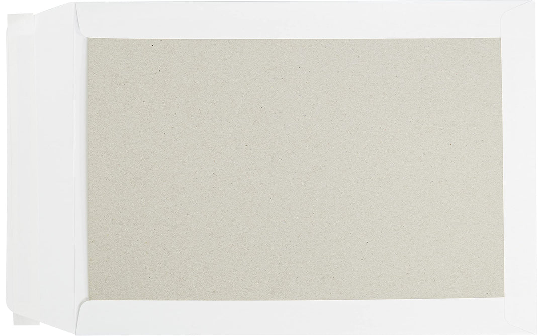 Papprückwandtaschen, Versandtaschen, C4, 229 x 324 mm, weiss, 100 Stück, ohne Fenster, Haftklebung m