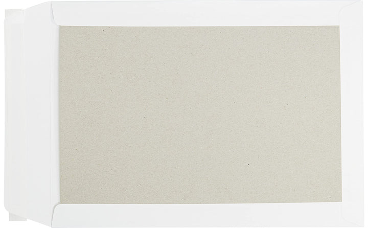 Papprückwandtaschen, Versandtaschen, C4, 229 x 324 mm, weiss, 100 Stück, ohne Fenster, Haftklebung m