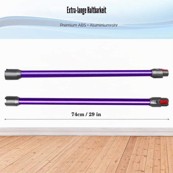 Verlängerungsrohr für Dyson V12 Detect Slim / V10 Digital Slim, 74 cm Saugrohr aus Aluminium, Ersatz