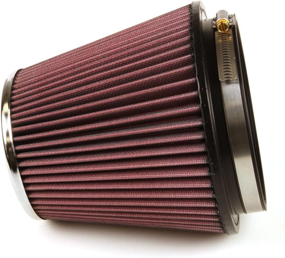 K&N RF-1042 KFZ und Motorrad Universal-Luftfilter in 'Clamp-On'-Design Rot