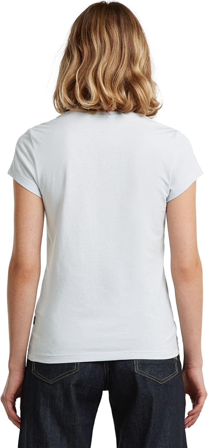 G-Star Damen Eyben Slim V-Neck Top 2.0 XXS Blau (Plumbago D24533-4107-7169), XXS Blau (Plumbago D245