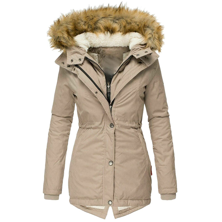 Ansenesna Winterjacke Damen Warm Gefüttert Fellkapuze Parka Winter Fell Wintermantel Elegant Mit Kap