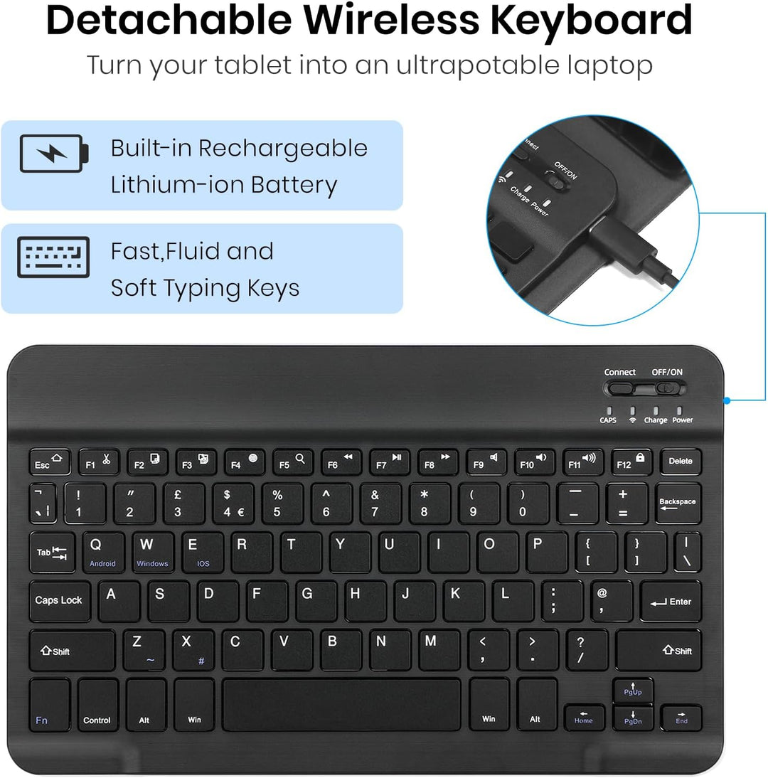 Hülle mit Tastatur für Lenovo Idea Tab 11" 2025 TB-336FU/TB-336ZU, Tastaturs Hülle für Lenovo Idea 1