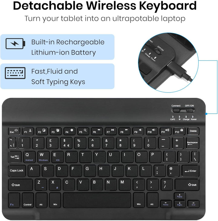 Hülle mit Tastatur für Lenovo Idea Tab 11" 2025 TB-336FU/TB-336ZU, Tastaturs Hülle für Lenovo Idea 1