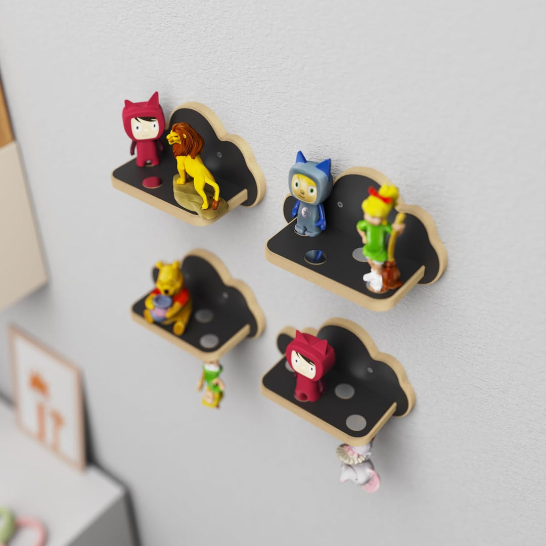 Regal für Toniefiguren, Wandregal für Kinder, Aufbewahrung für Tonies und Tonibox, Kinderregal zur T
