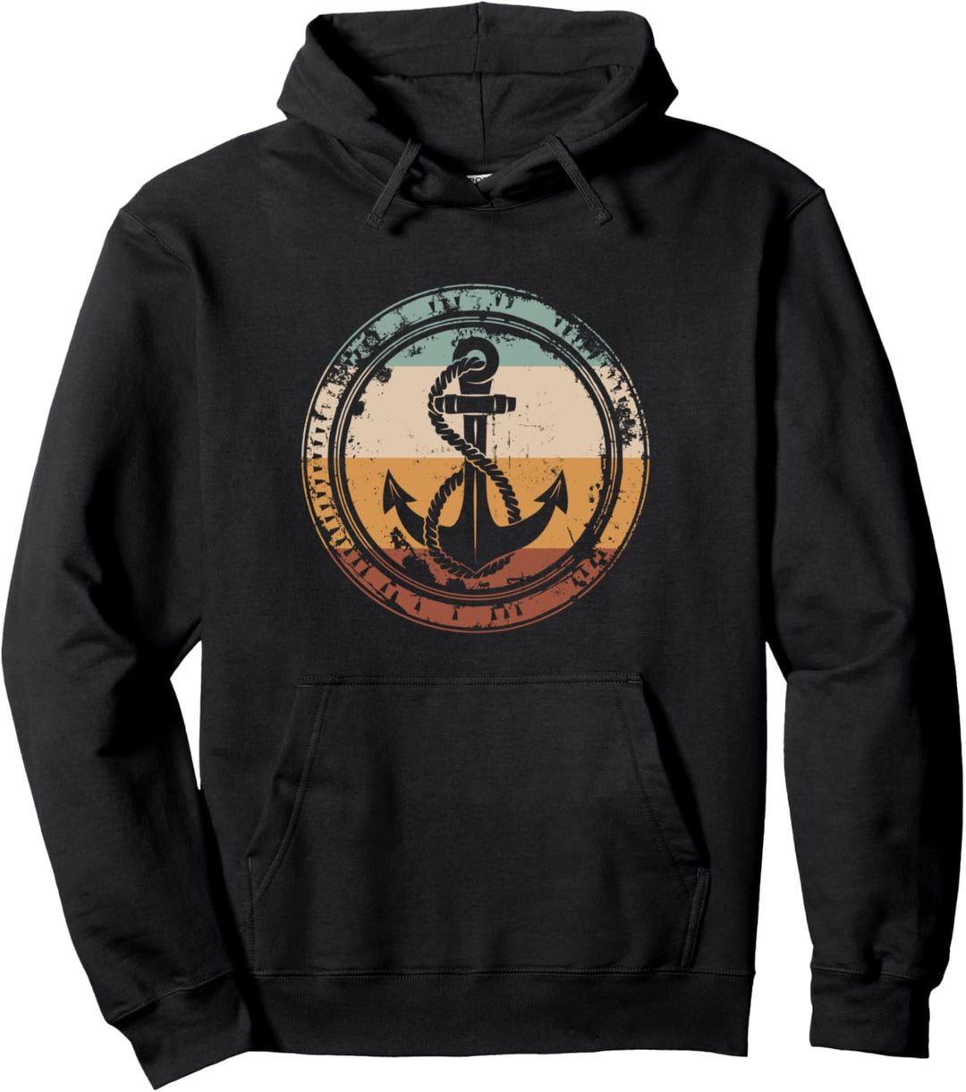 Bootbesitzer Kapitän Anker Segelschiff Schifffahrt Vintage Pullover Hoodie