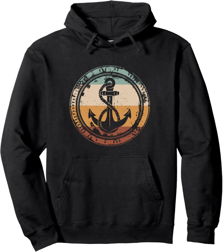 Bootbesitzer Kapitän Anker Segelschiff Schifffahrt Vintage Pullover Hoodie