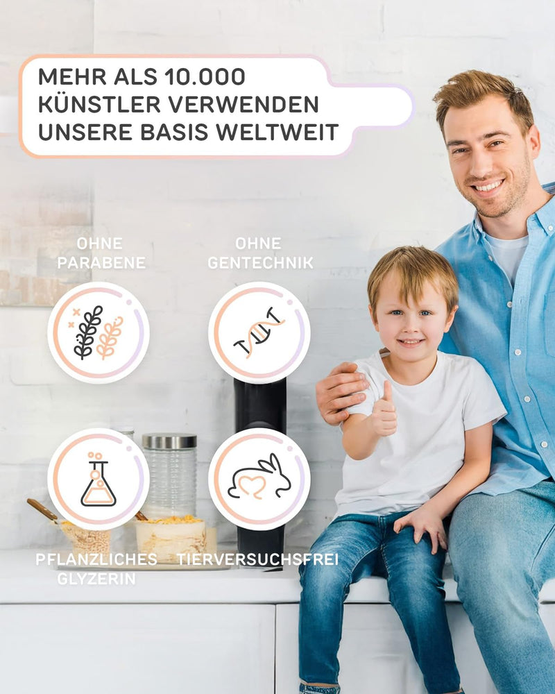 Prime Crafting Seifenbasis Transparent, Glycerinseife SLS/SLES-freie, rohseife zum seifengiessen tra
