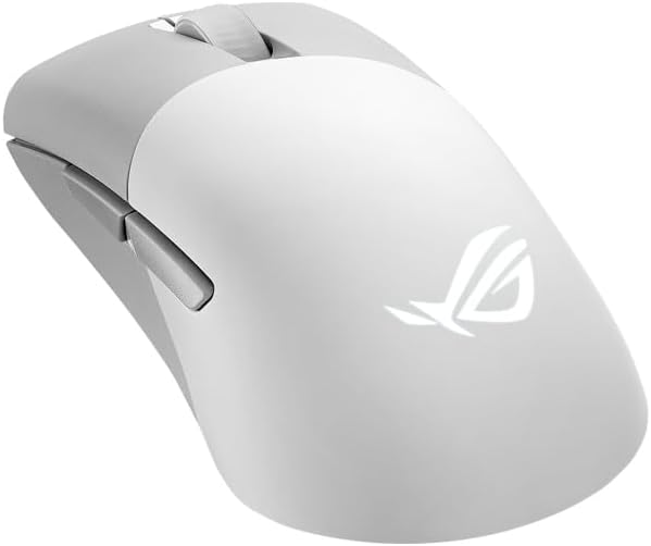 ASUS ROG Keris Wireless AimPoint White RGB Gaming Maus (optischer ROG AimPoint-Sensor, 36.000 DPI, R
