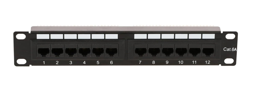 Patchpanel 10 Zoll - 12-fach UTP Patchpanel CAT 6a 10 Zoll - 12-fach Cat6a UTP, 10 Zoll - 12-fach Ca