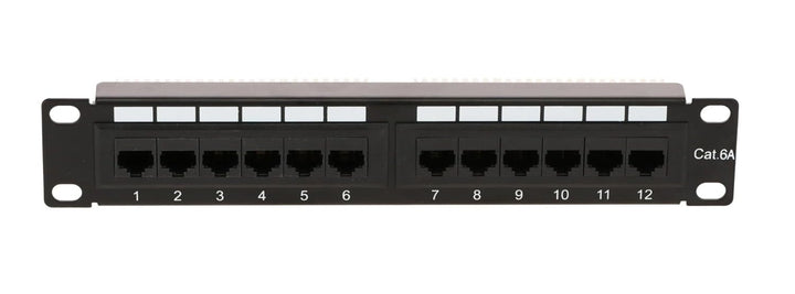 Patchpanel 10 Zoll - 12-fach UTP Patchpanel CAT 6a 10 Zoll - 12-fach Cat6a UTP, 10 Zoll - 12-fach Ca