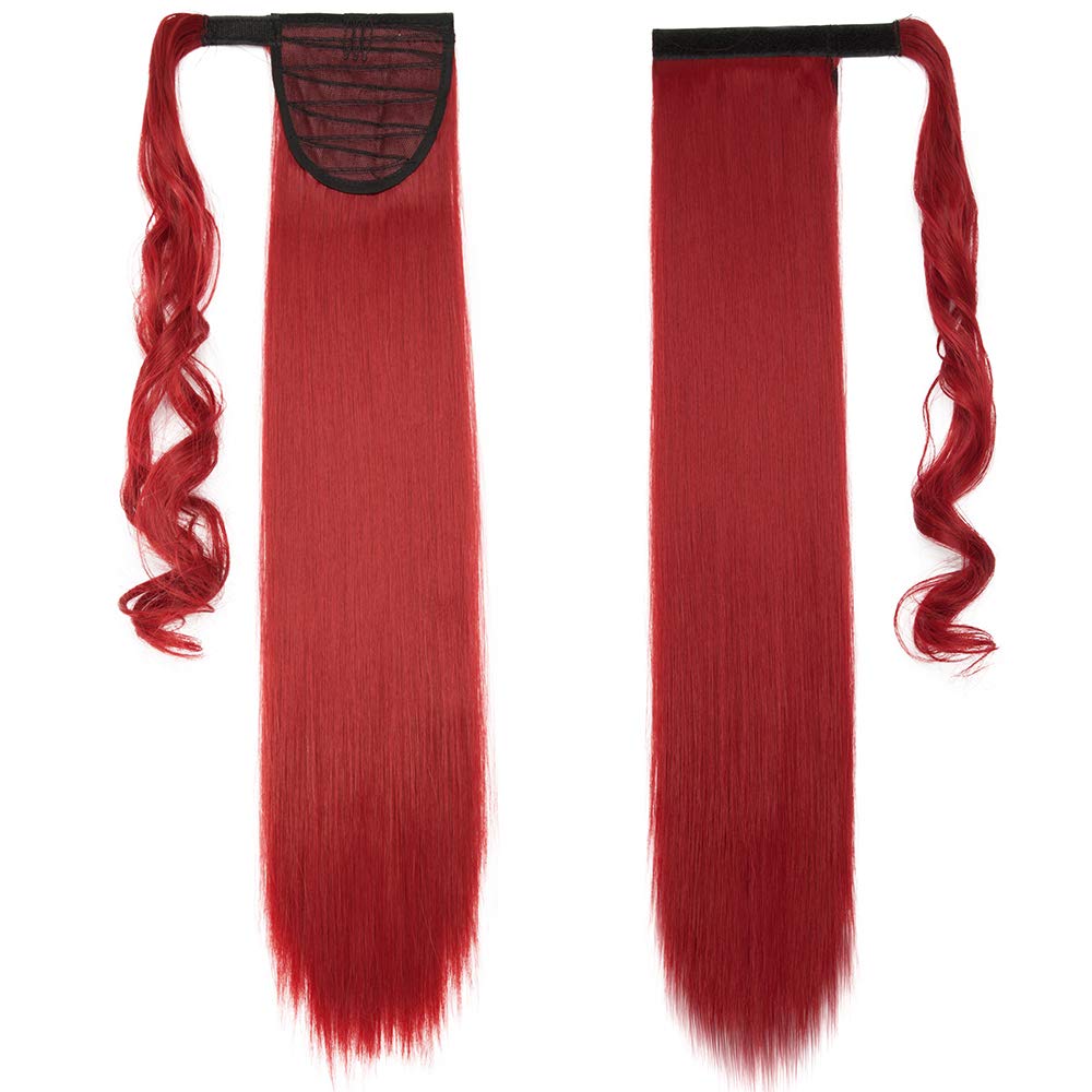 SEGO Ponytail Clip in Pferdeschwanz Extension Haarteil Haarverlängerung Zopf Hair Piece Glatt wie Ec