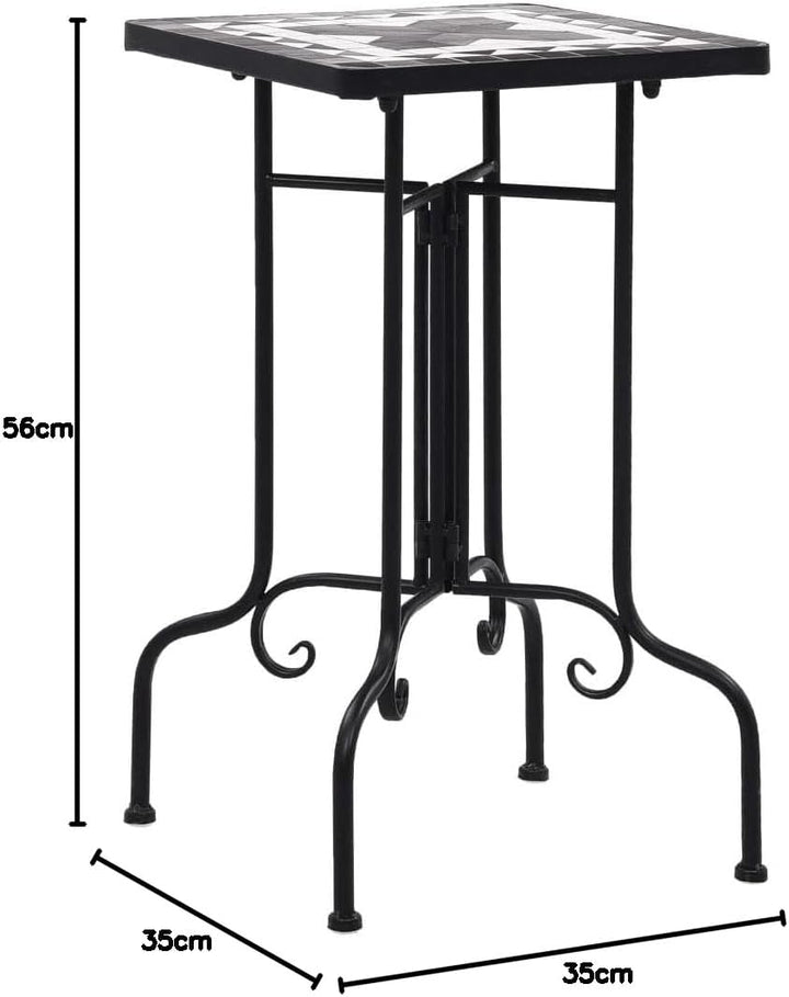 puraday Mosaik-Beistelltisch Beistelltisch Outdoor Pflanztisch Gartentisch Klein Blumentisch Beistel