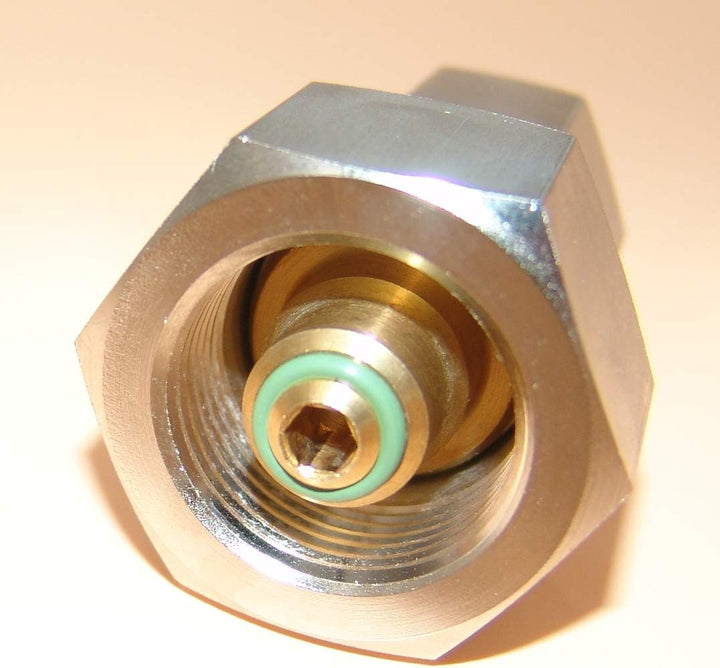 Multiadapter 300 Bar Sauerstoff/Helium/Druckluft auf G5/8" Sauerstoff Bullnose Innengewinde