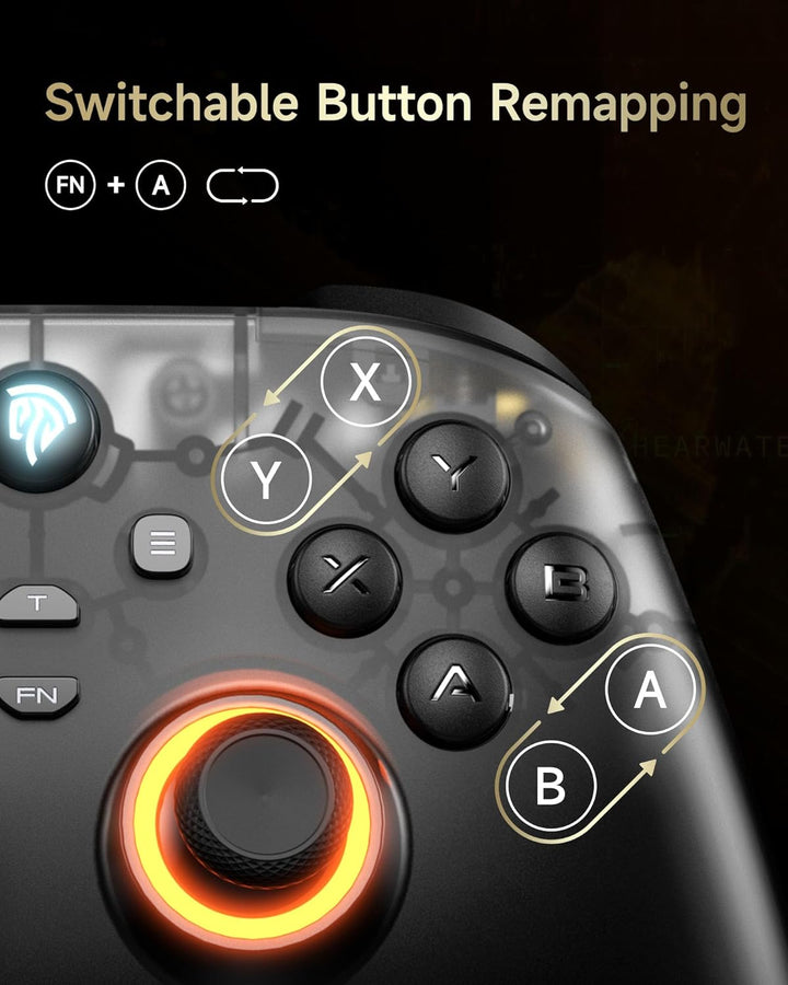 EasySMX D05 PC Controller mit Ladestation, Controller PC Wireless mit Hall Joystick & Hall Trigger,