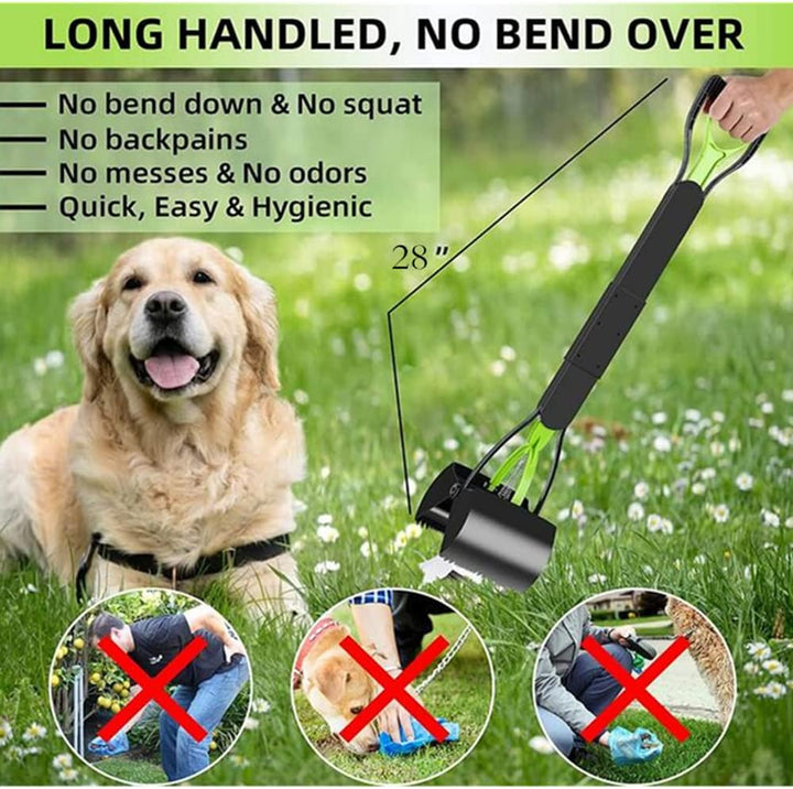 Dog Pooper Scooper, 71,1 cm langer Griff, Walking Poo Remover Greifer Picker für die Reinigung von m